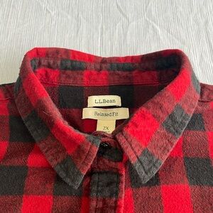 L.L.Bean / red and Black Flannel shirts for Women / size 2X
